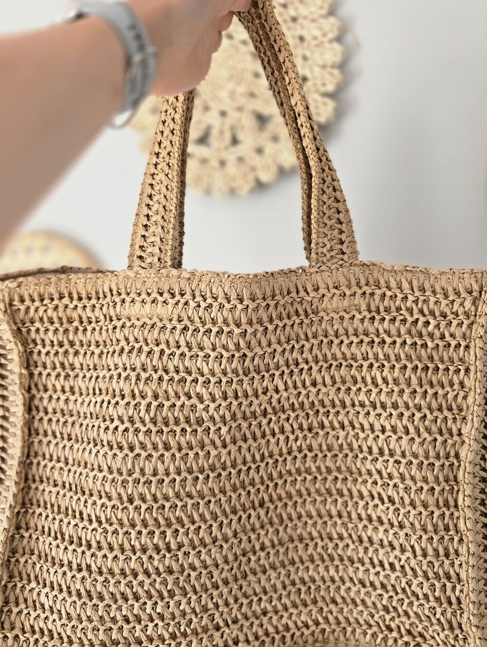 Straw Shopper Tote from H&M - Casual Summer Handbag
